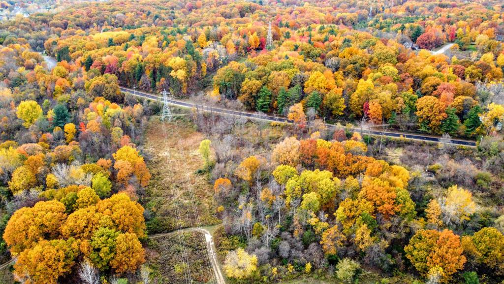 Overhead shot of remote infrastructure site